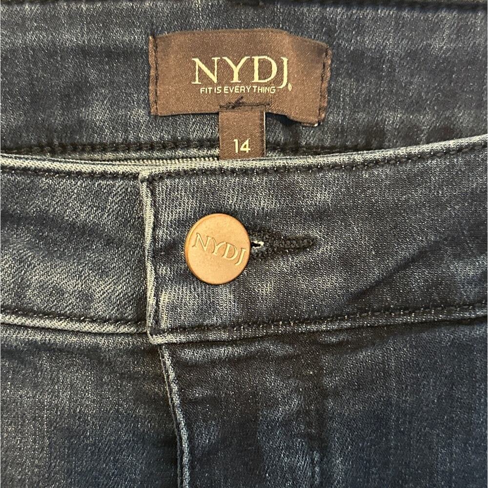 NYDJ Marilyn Straight Leg Jeans Lift Tuck Technology Blue Denim Stretch Sz 14 - Picture 4 of 11